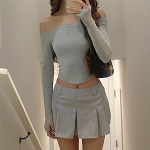 Off the Shoulder top and skirt